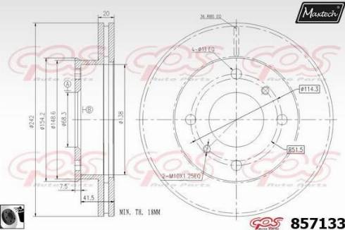 Maxtech 857133.0060 - Əyləc Diski furqanavto.az