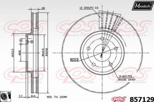 Maxtech 857129.0060 - Əyləc Diski furqanavto.az