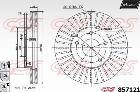 Maxtech 857121.6880 - Əyləc Diski furqanavto.az