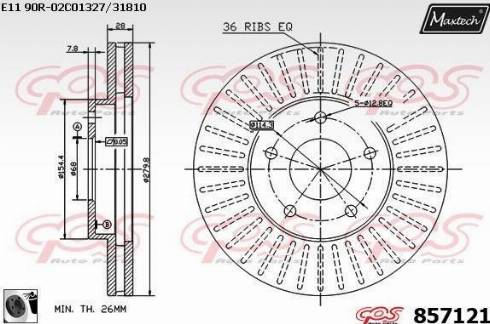 Maxtech 857121.0060 - Əyləc Diski furqanavto.az