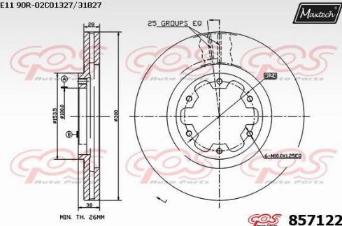 Maxtech 857122.0000 - Əyləc Diski furqanavto.az