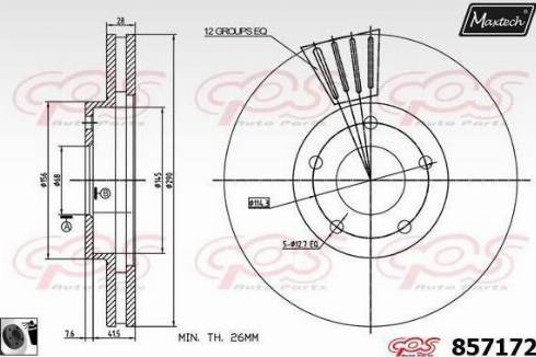 Maxtech 857172.0060 - Əyləc Diski furqanavto.az