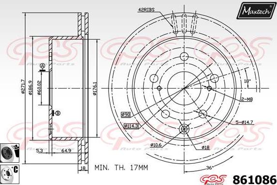 Maxtech 865519 - Əyləc Diski furqanavto.az