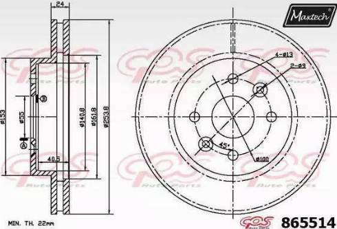 Maxtech 865514.6060 - Əyləc Diski furqanavto.az