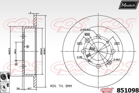 Maxtech 865515 - Əyləc Diski furqanavto.az