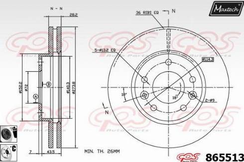 Maxtech 865513.6060 - Əyləc Diski furqanavto.az