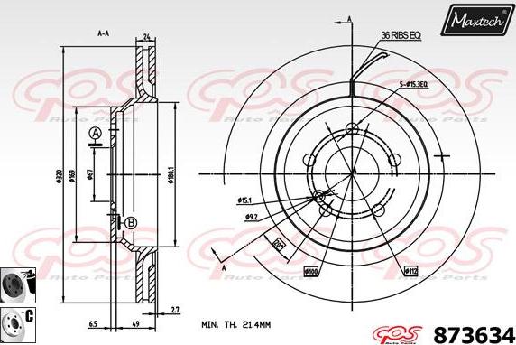 Maxtech 865513 - Əyləc Diski furqanavto.az