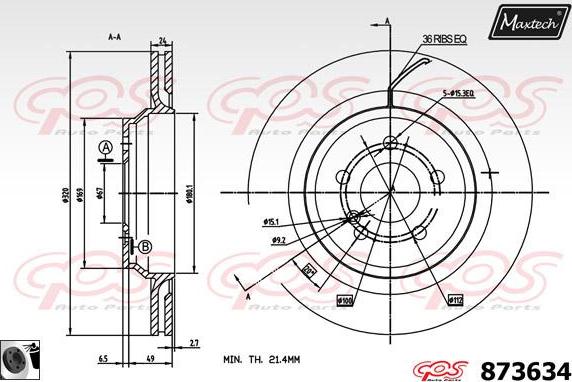 Maxtech 865512 - Əyləc Diski furqanavto.az