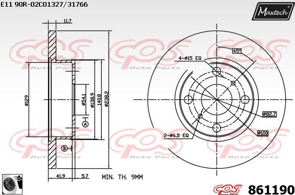 Maxtech 865517 - Əyləc Diski furqanavto.az