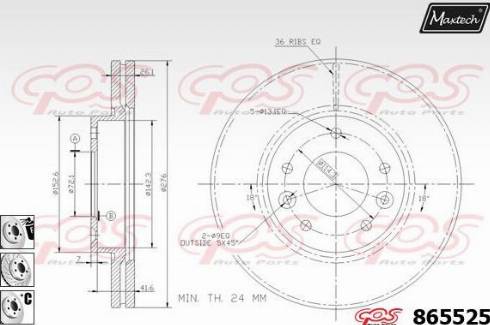 Maxtech 865525.6880 - Əyləc Diski furqanavto.az