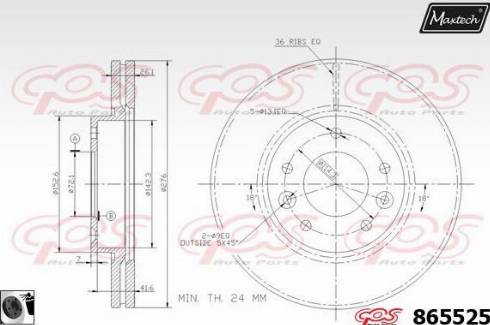 Maxtech 865525.0060 - Əyləc Diski furqanavto.az