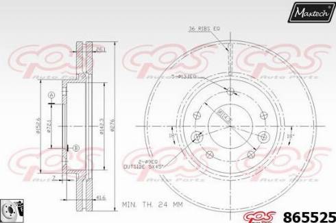 Maxtech 865525.0080 - Əyləc Diski furqanavto.az