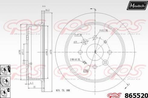 Maxtech 865520.6880 - Əyləc Diski furqanavto.az