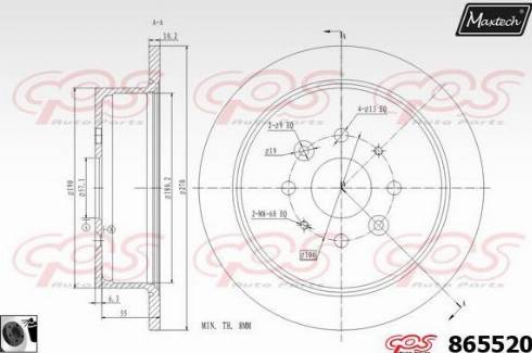 Maxtech 865520.0060 - Əyləc Diski furqanavto.az