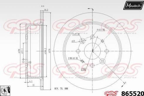 Maxtech 865520.0080 - Əyləc Diski furqanavto.az