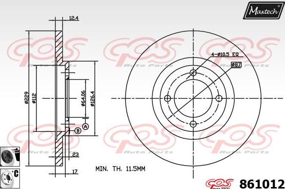 Maxtech 865010 - Əyləc Diski furqanavto.az