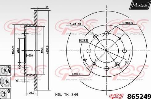 Maxtech 865249.6980 - Əyləc Diski furqanavto.az