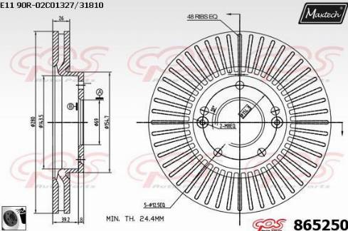 Maxtech 865250.0060 - Əyləc Diski furqanavto.az