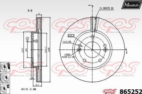 Maxtech 865252.6880 - Əyləc Diski furqanavto.az