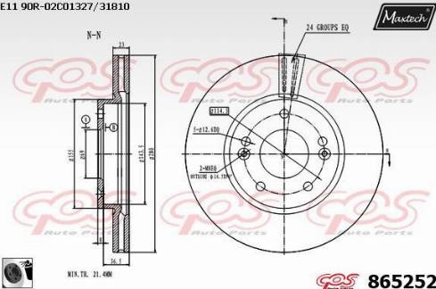 Maxtech 865252.0060 - Əyləc Diski furqanavto.az