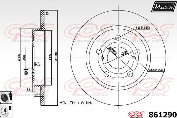 Maxtech 865252 - Əyləc Diski furqanavto.az