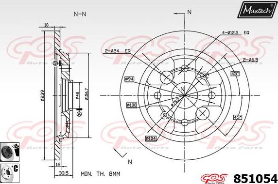 Maxtech 865257 - Əyləc Diski furqanavto.az