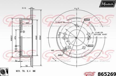 Maxtech 865269.0060 - Əyləc Diski furqanavto.az