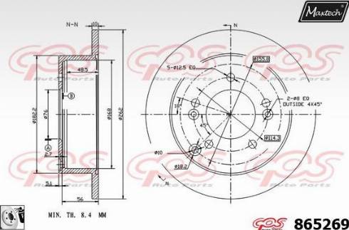 Maxtech 865269.0080 - Əyləc Diski furqanavto.az