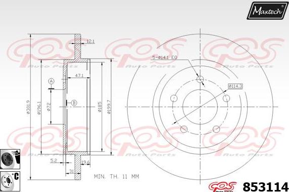 Maxtech 865269 - Əyləc Diski furqanavto.az