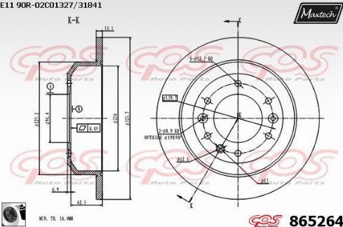 Maxtech 865264.0060 - Əyləc Diski furqanavto.az