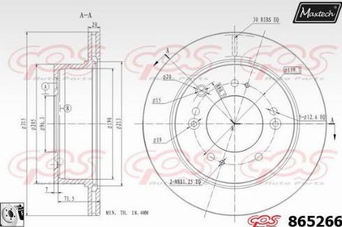 Maxtech 865266.0080 - Əyləc Diski furqanavto.az