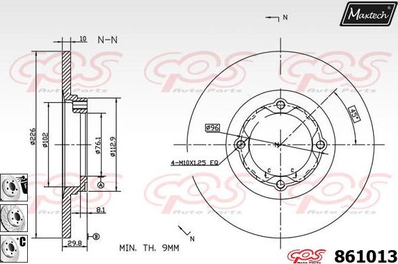 Maxtech 871053 - Əyləc Diski furqanavto.az