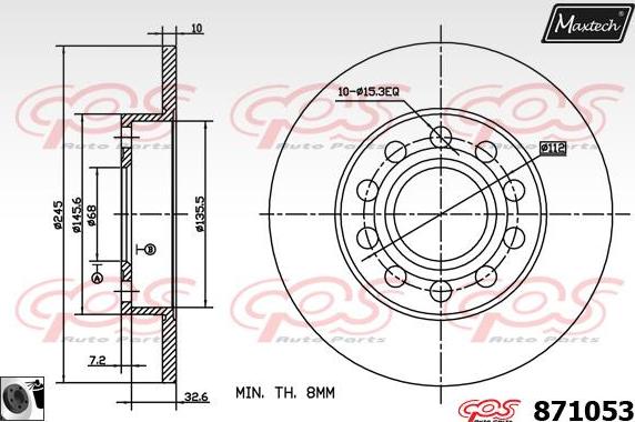 Maxtech 865204 - Əyləc Diski furqanavto.az