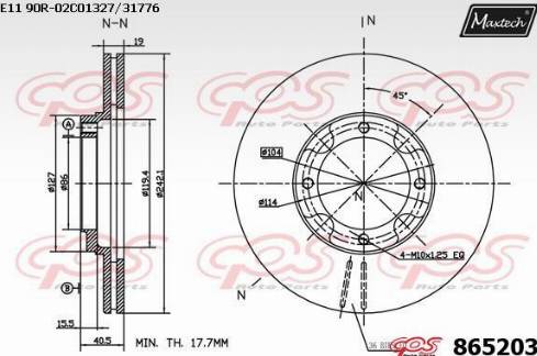 Maxtech 865203.0000 - Əyləc Diski furqanavto.az