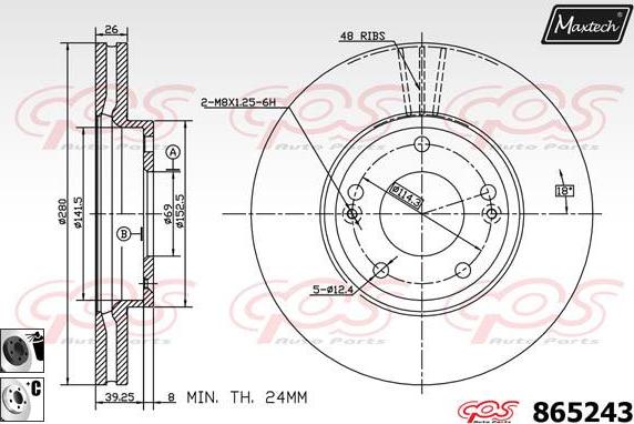 Maxtech 865203 - Əyləc Diski furqanavto.az