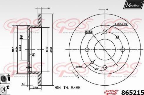 Maxtech 865215.6060 - Əyləc Diski furqanavto.az