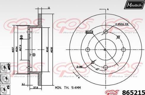 Maxtech 865215.6980 - Əyləc Diski furqanavto.az