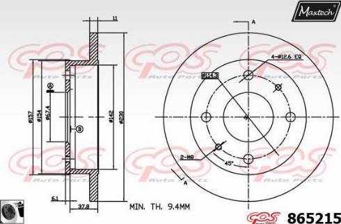 Maxtech 865215.0060 - Əyləc Diski furqanavto.az