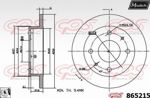 Maxtech 865215.0080 - Əyləc Diski furqanavto.az