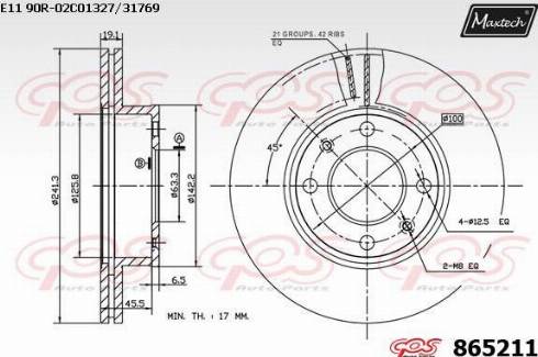 Maxtech 865211.0000 - Əyləc Diski furqanavto.az