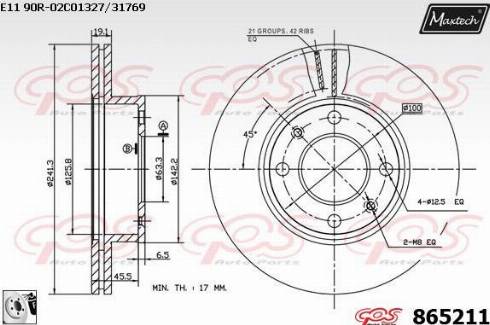 Maxtech 865211.0080 - Əyləc Diski furqanavto.az