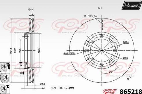 Maxtech 865218.6980 - Əyləc Diski furqanavto.az