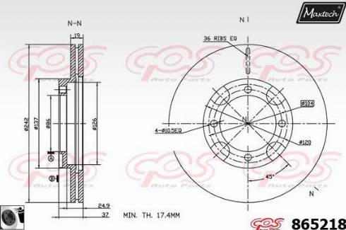 Maxtech 865218.0060 - Əyləc Diski furqanavto.az