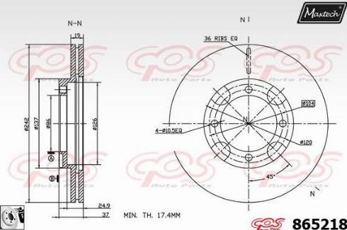 Maxtech 865218.0080 - Əyləc Diski furqanavto.az