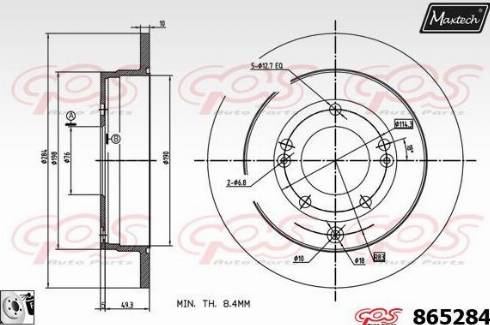 Maxtech 865284.0080 - Əyləc Diski furqanavto.az