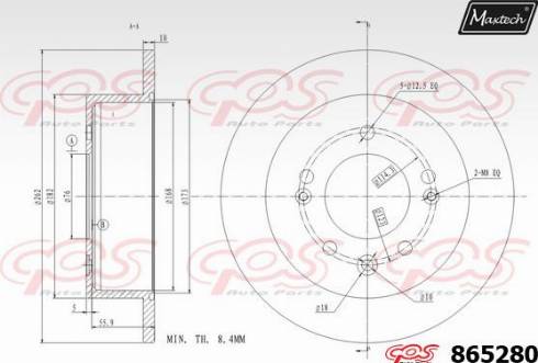 Maxtech 865280.0000 - Əyləc Diski furqanavto.az