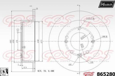 Maxtech 865280.0080 - Əyləc Diski furqanavto.az