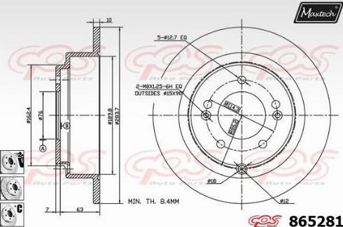 Maxtech 865281.6880 - Əyləc Diski furqanavto.az