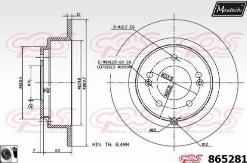 Maxtech 865281.0060 - Əyləc Diski furqanavto.az