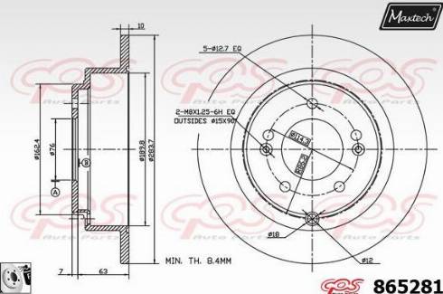 Maxtech 865281.0080 - Əyləc Diski furqanavto.az